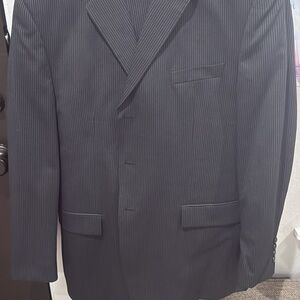 Men's Black Pinstripe suit